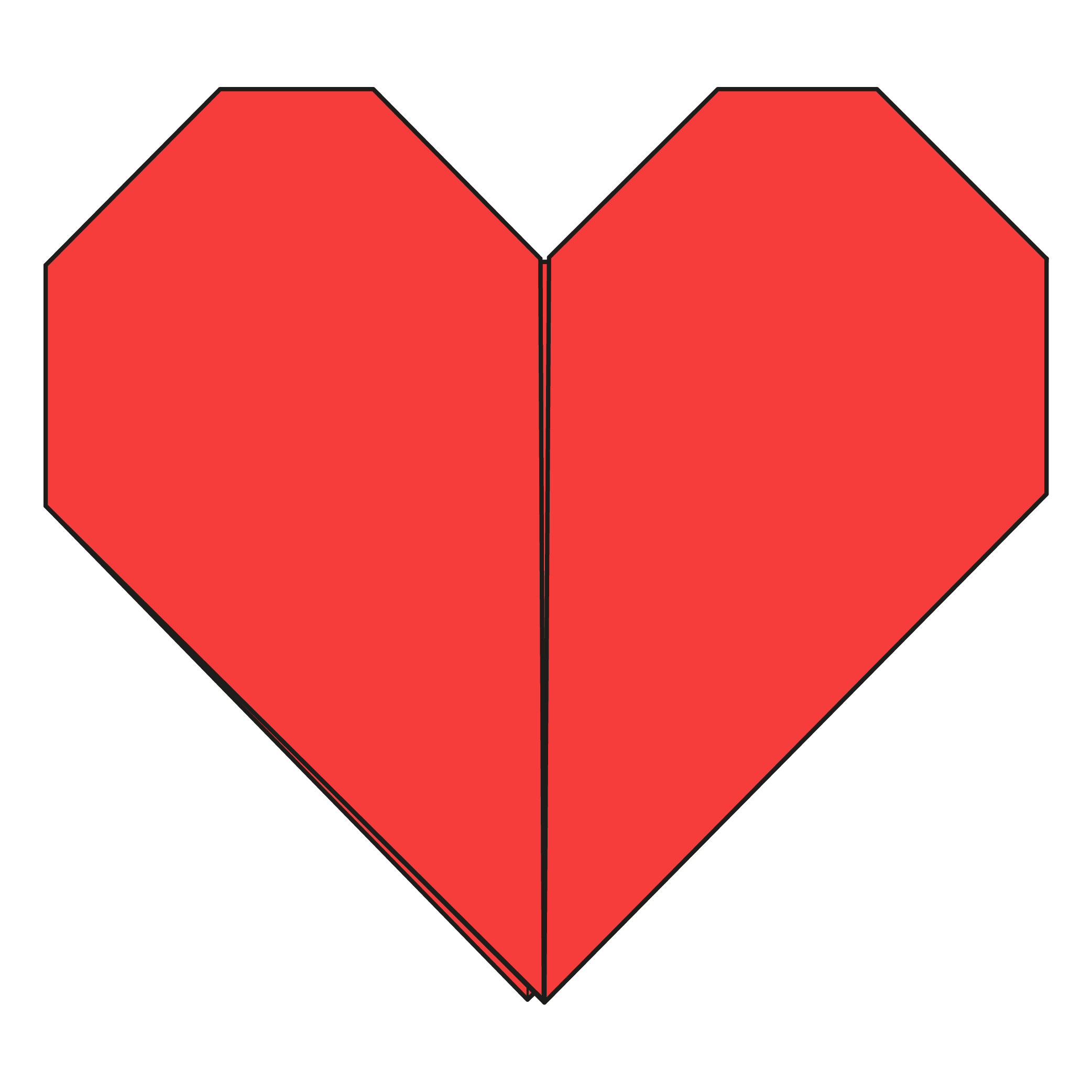 Easy origami illustration